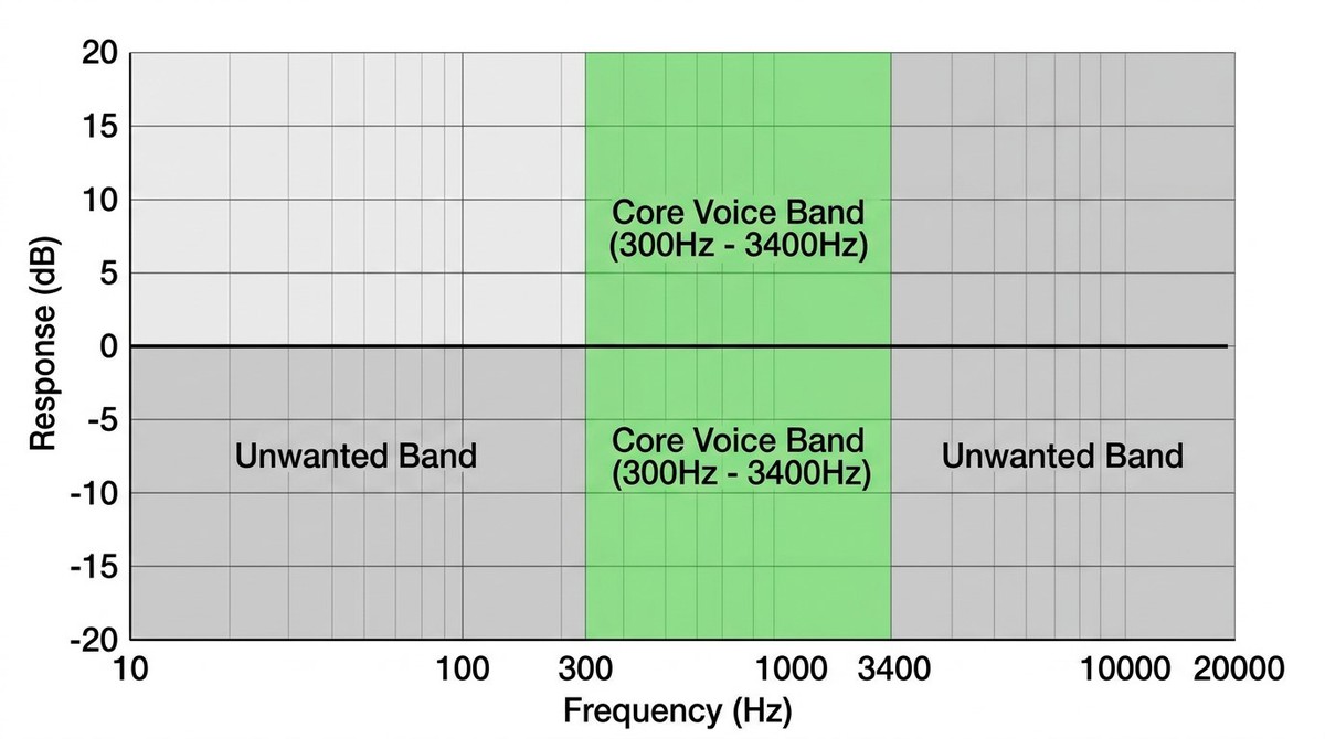 Human speech frequency response curve for optimal voice clarity Human speech frequency response curve for optimal voice clarity